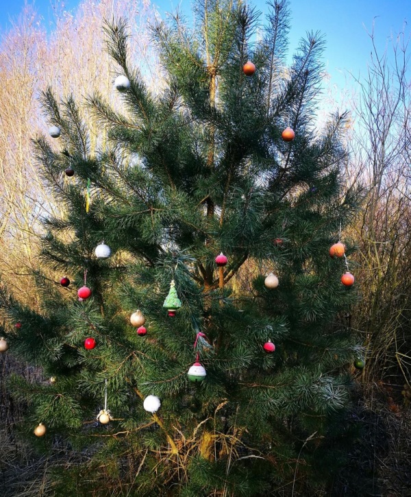 Stahlrad-Weihnachtsbaum
